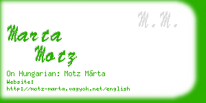 marta motz business card